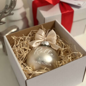 Karácsonyi Üveggömb - Ezüst