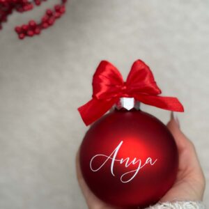 Karácsonyi Üveggömb - Piros