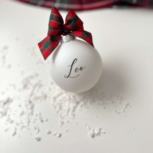 Karácsonyi Üveggömb - Fehér