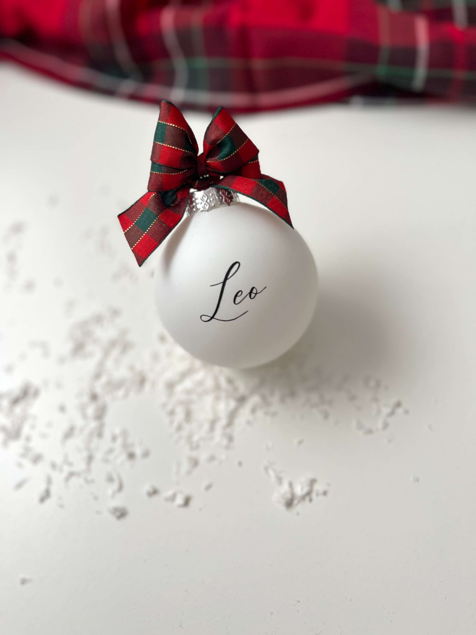 Karácsonyi Üveggömb - Fehér