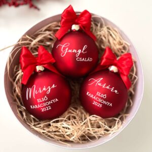 Karácsonyi Üveggömb Szett