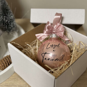 Karácsonyi Üveggömb - Rose gold